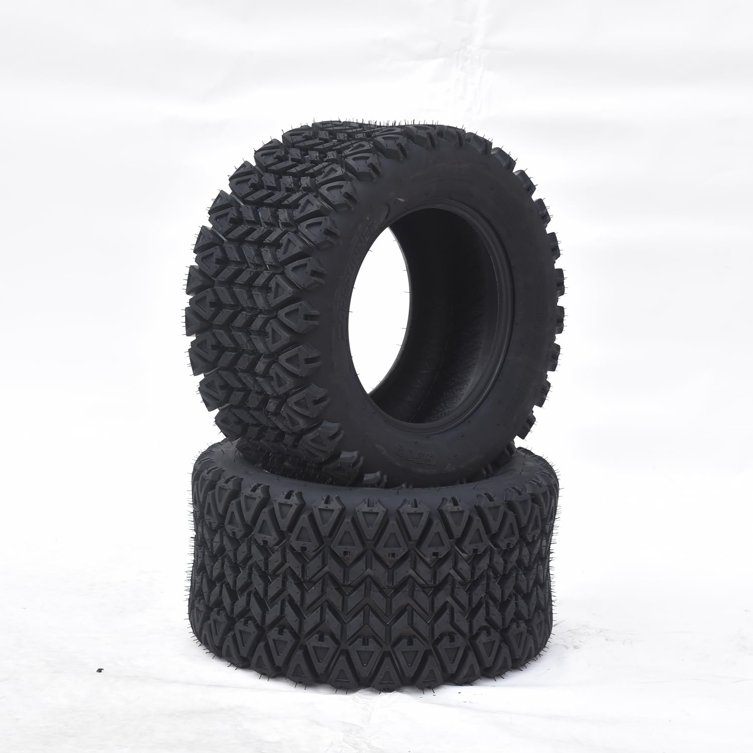 Garvee Lawn Mower Tires Turf Tires 20x8.00-8 4PR for Golf Cart Tires, Garden Tractor Riding Mower Tubeless Set of 2 - 23x10.50-12-4PR TL GF03