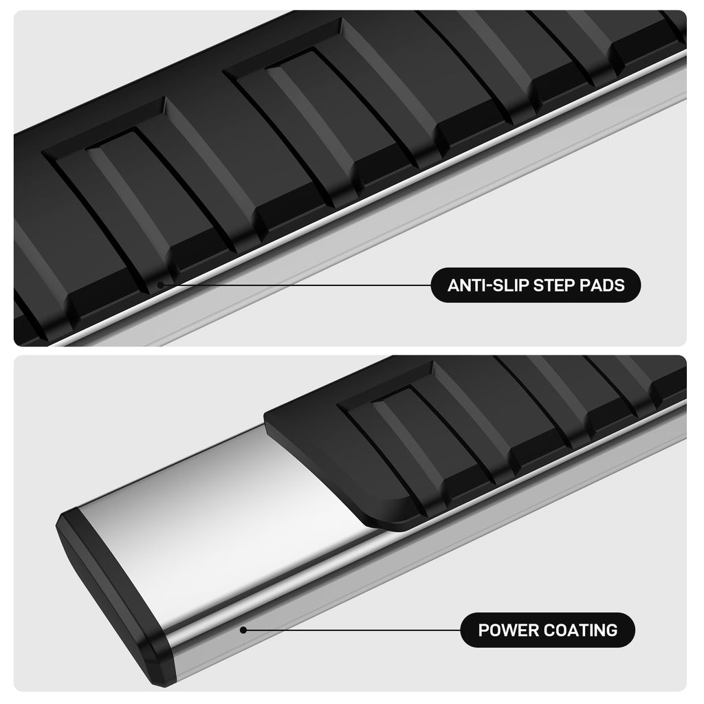 Garvee Running Boards, 6.3 Inch Stainless Steel Side Steps, Compatible with 2015-2025 Ford F-150 SuperCrew Cab (4 Doors Pickup), 2017-2024 F-250 F-350 Super Duty Crew Cab