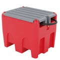Garvee 58 Gallon Fuel Caddy Portable Gasoline Diesel Tank, 10ft Hose, Manual Siphon Pump 7.5 L/min Nozzle, Fuel Transfer Storage for Garage/Workshop, Red