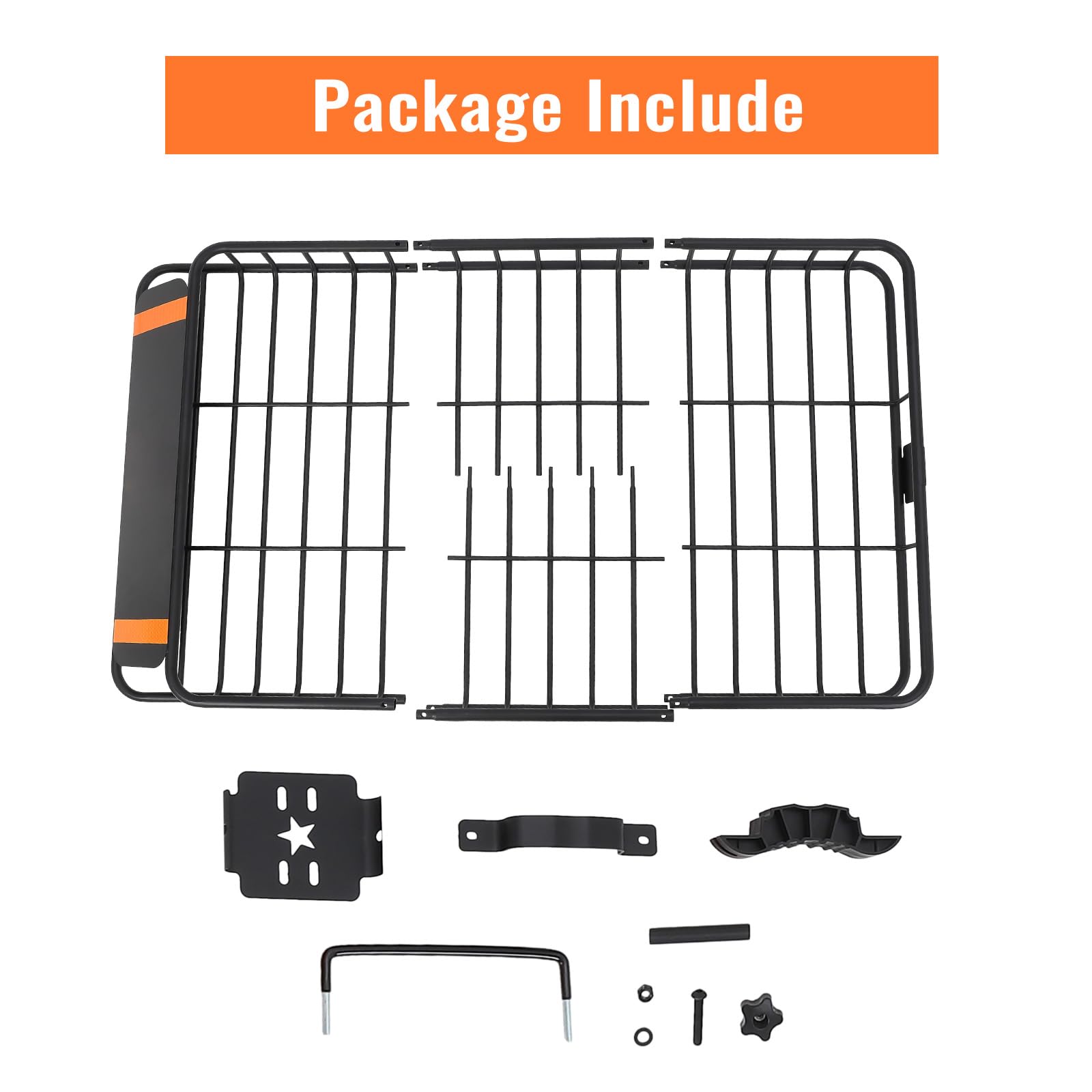 Garvee Roof Rack Cargo Basket, 64"x39"x6" Cargo Carrier with Extension for Truck or RV Camping Storage, 200lbs Capacity, Steel Construction