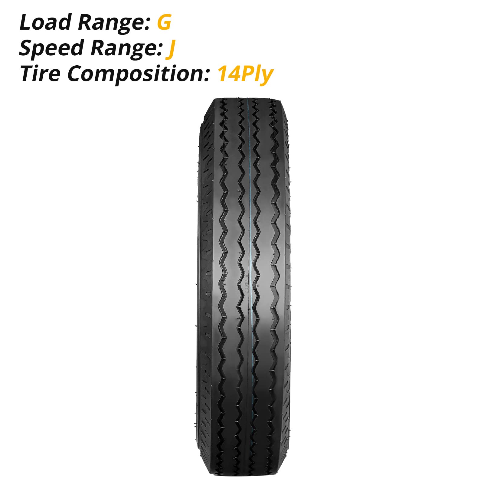 Garvee ST205/75D15 6PR Trailer Tires, 6PR Load Range C, 15in Fuel-saving Designed Trailer Tires 205 75 15 for Travel/Camper/Landscape/Cargo/Utility/Boat/Horse/Farm/Hauler Trailer(Pack of 2)