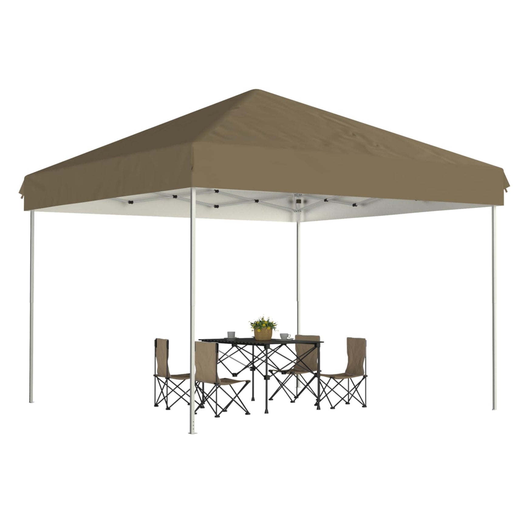 Garvee 10' X 10' Pop Up Canopy, Waterproof & UV Resistant Commercial Instant Craft Fair Canopy Tent Outdoor Events Instant Shelter for Farmer Market, Party, Event, Patio, Khaki