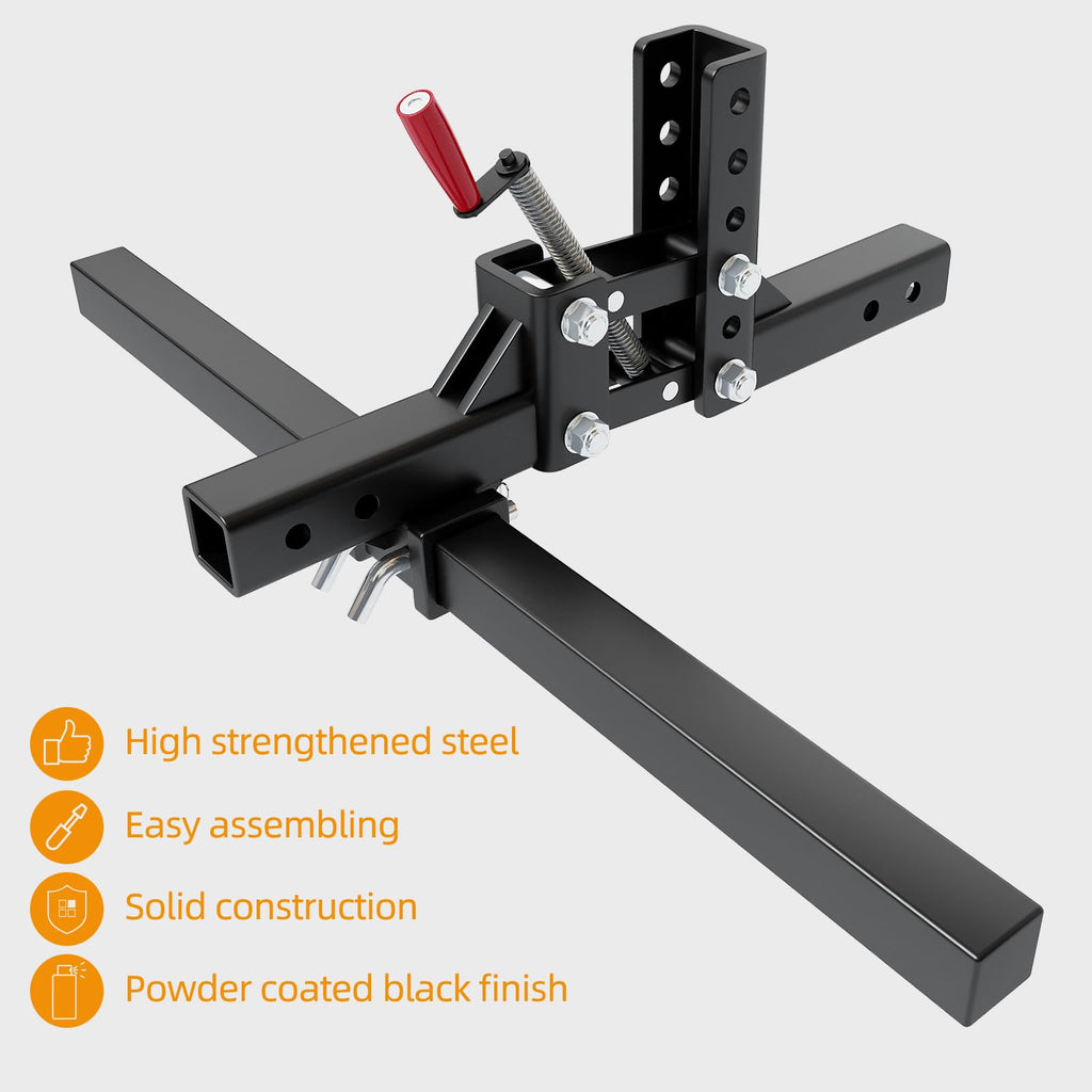 Garvee ATV/UTV Lift System Attachments,Manual Implement Lift 1-Point Implements Pro with 2" Receivers,Quick Attach Accessories for ATV,UTV,Tractors,50 Inches Width,Height Adjustments