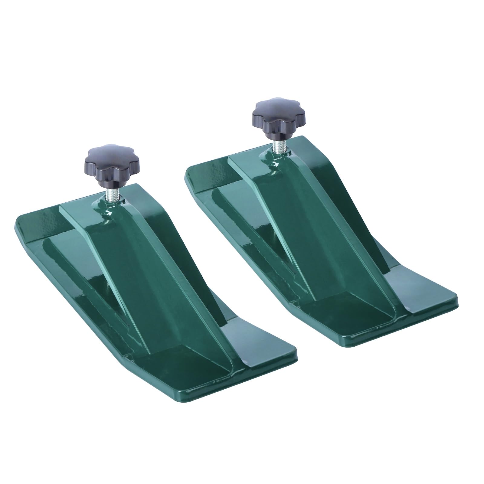 Garvee Tractor Bucket Protector, 2pcs Ski Edge Protector, Turf Tamer Skid Protector, Heavy Duty Steel Bucket Edge Anti-Skid Device, Bucket Attachment for Snow Leaves Removal Spreading Gravel - Green