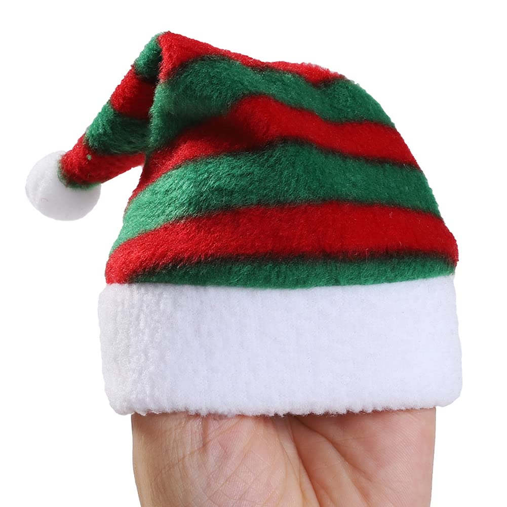 Garvee Pet Striped Christmas Hat Multicolor Cat Dog Dress Up Headwear Pet Supplies for Xmas Party Decor red and White Stripes