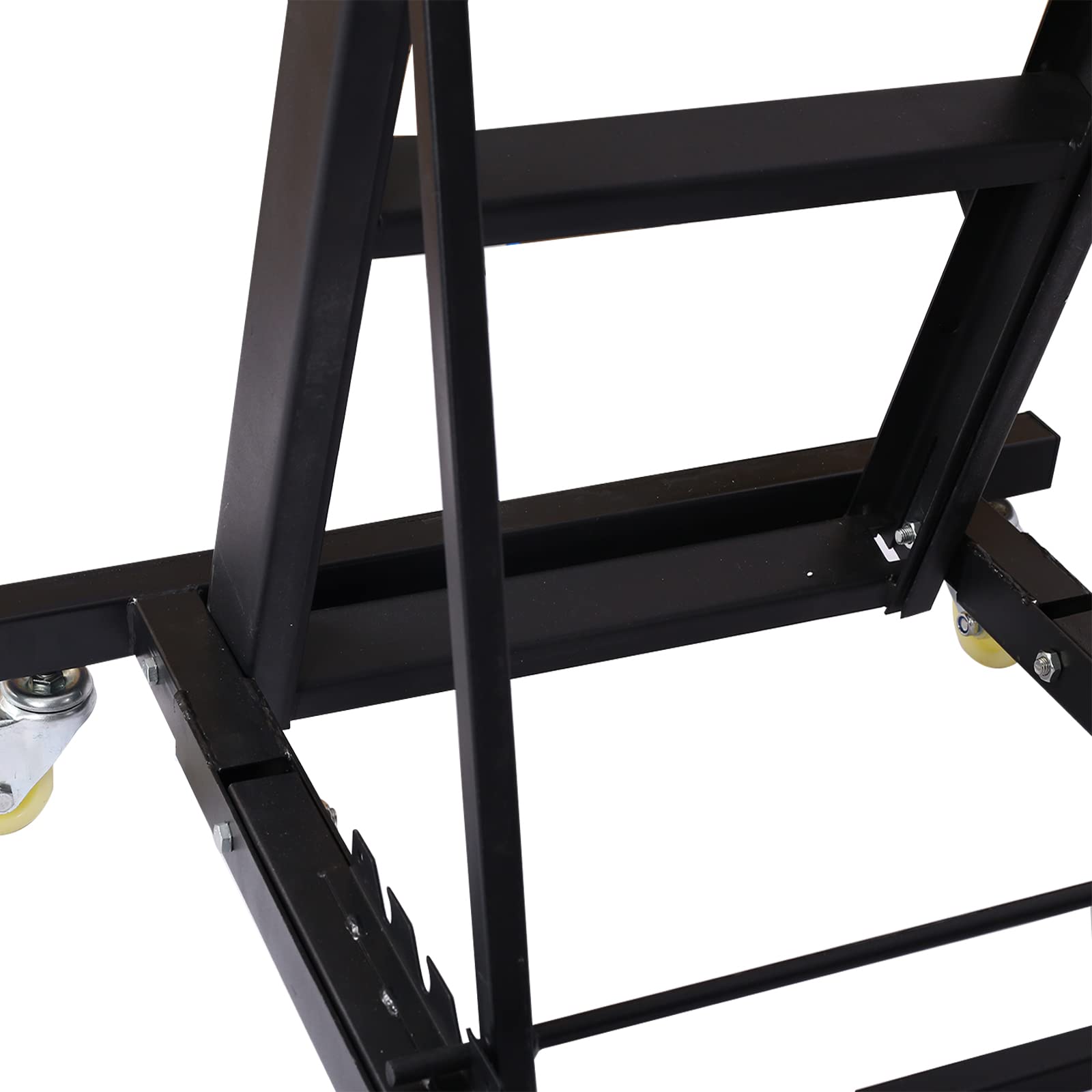 Garvee Foldable Rolling Topside Creeper with 4 Rotating Casters, Max 400lbs Load, Adjustable Angles & Heights, Comfortable Padded Design, Black