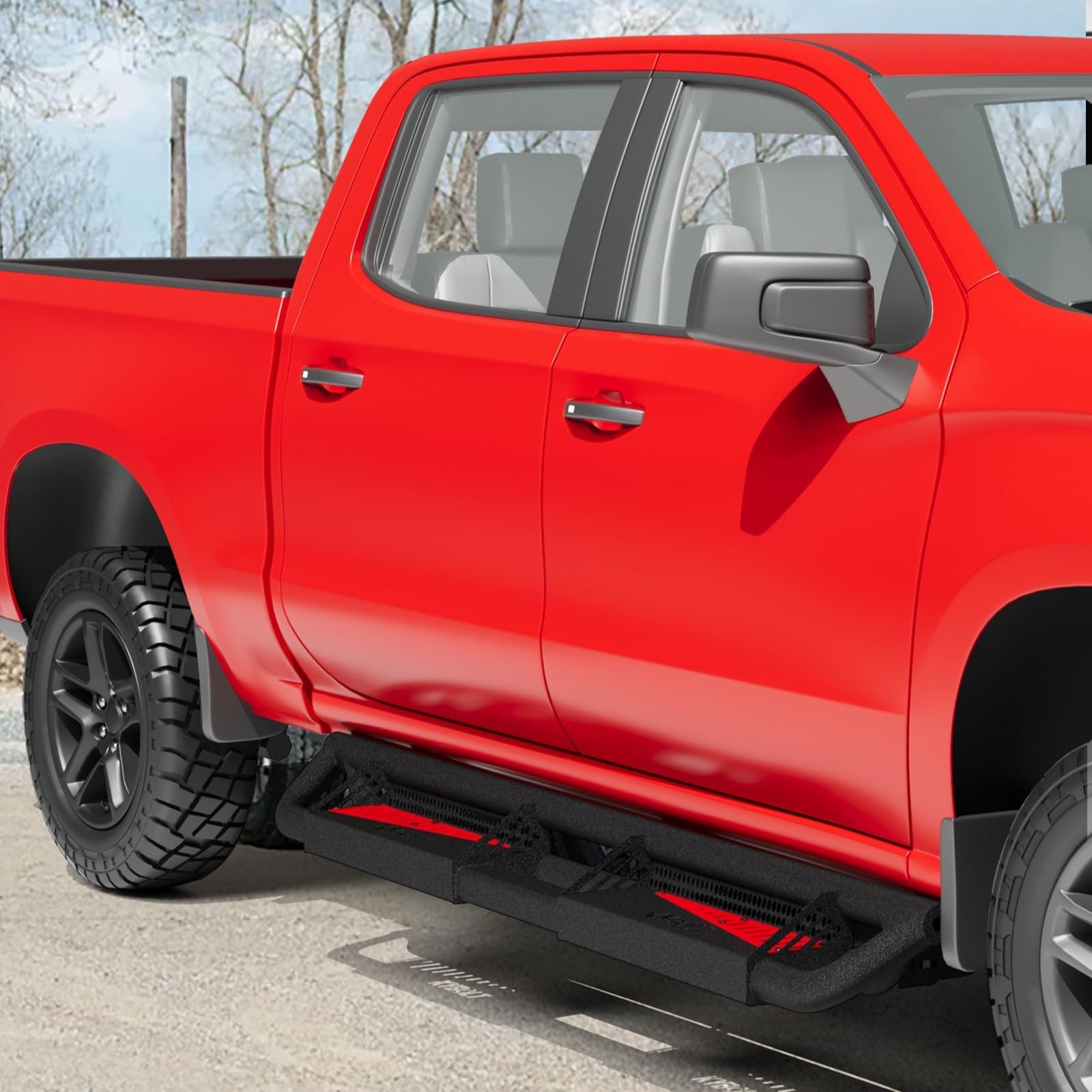 Garvee Running Boards Compatible with 2019-2024 Chevy Silverado/GMC Sierra 1500 Crew Cab (Excl. 2019 1500 LD/Limited&2022 1500 LTD/Limited),Rock Sliders for 2020-2024 Silverado/Sierra 2500HD 3500HD