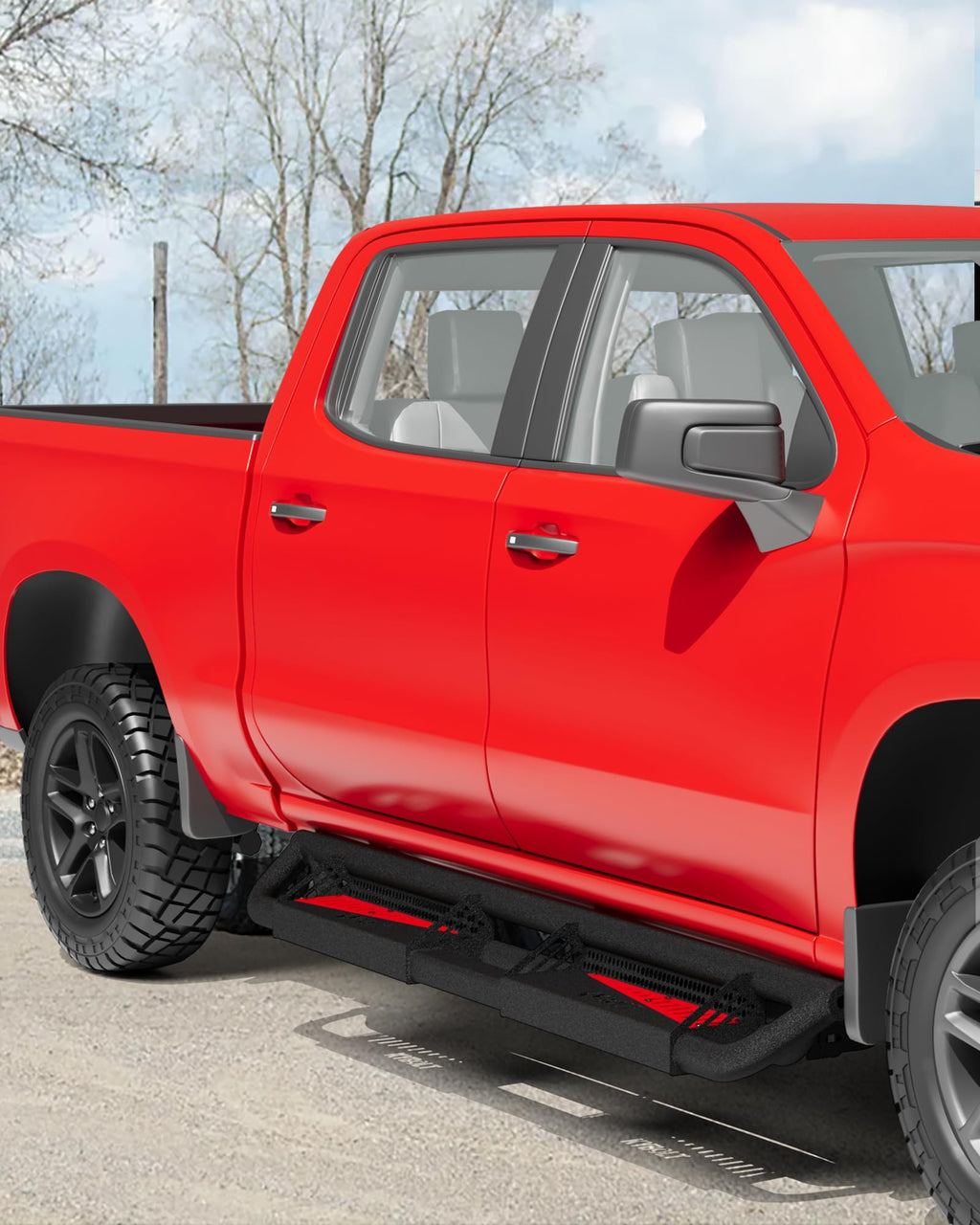 Garvee Running Boards Compatible with Chevy Colorado/GMC Canyon Crew Cab 2015-2024,Powder Coated Truck Side Steps Nerf Bar Rock Sliders