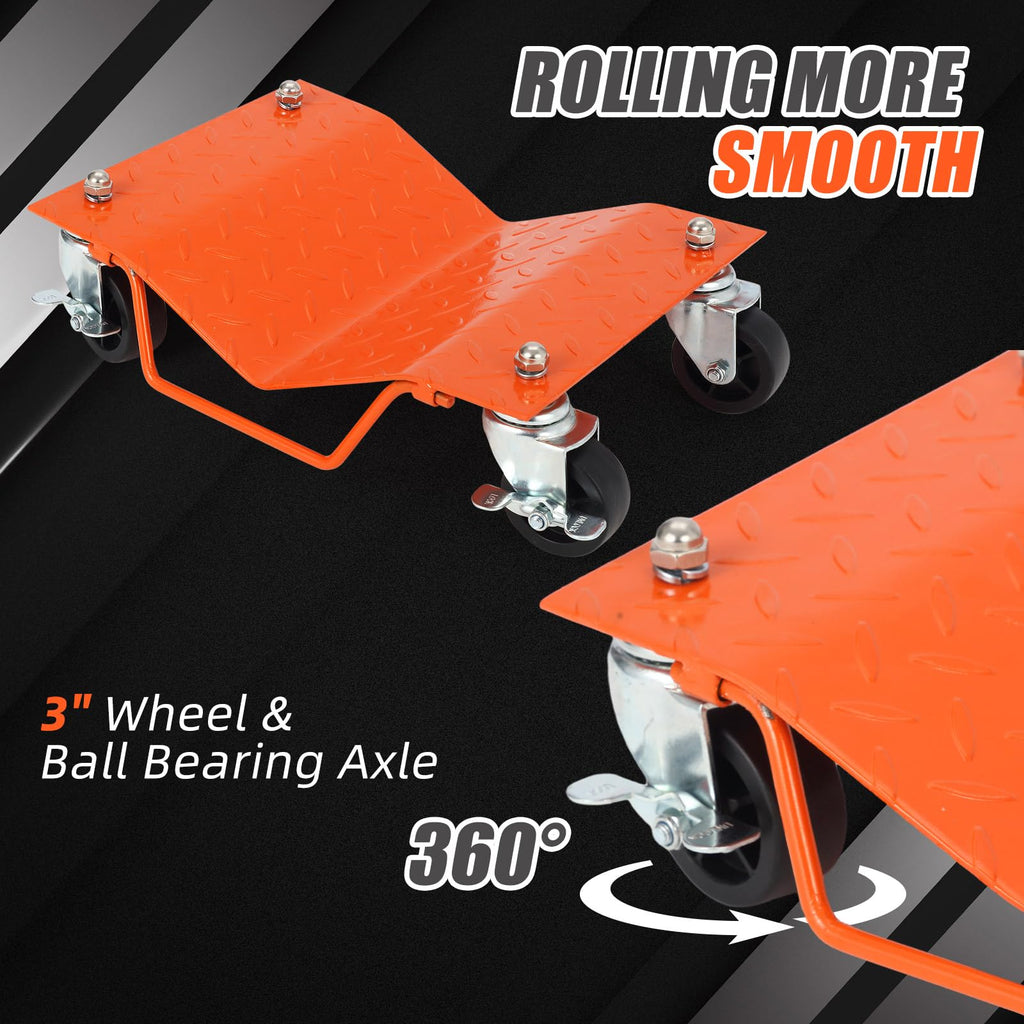 Garvee Car Dolly Set of 2, 3000 LBS Capacity Car Wheel Dolly With Rotating Wheels, Car Dollies, Car Dolly for Moving Vehicles, Wheel Dolly Set of 2