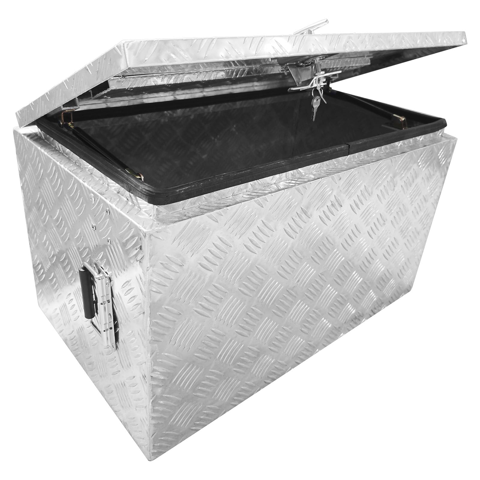 Garvee Aluminum Tool Box - 30 inch Square Truck Storage Organizer Chest With T-Handle Lock and Keys Included