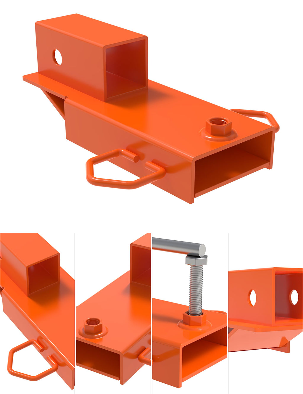Garvee 2" Forklift Trailer Hitch Attachment, Hitch Receiver Towing Adapter with Chain