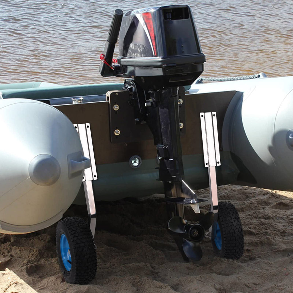 Garvee 500LBS Boat Launching Wheel, 2Pcs Boat Transom Launching Wheel with 12 Inch Wheels Set for Inflatable Boat & Aluminum Boat