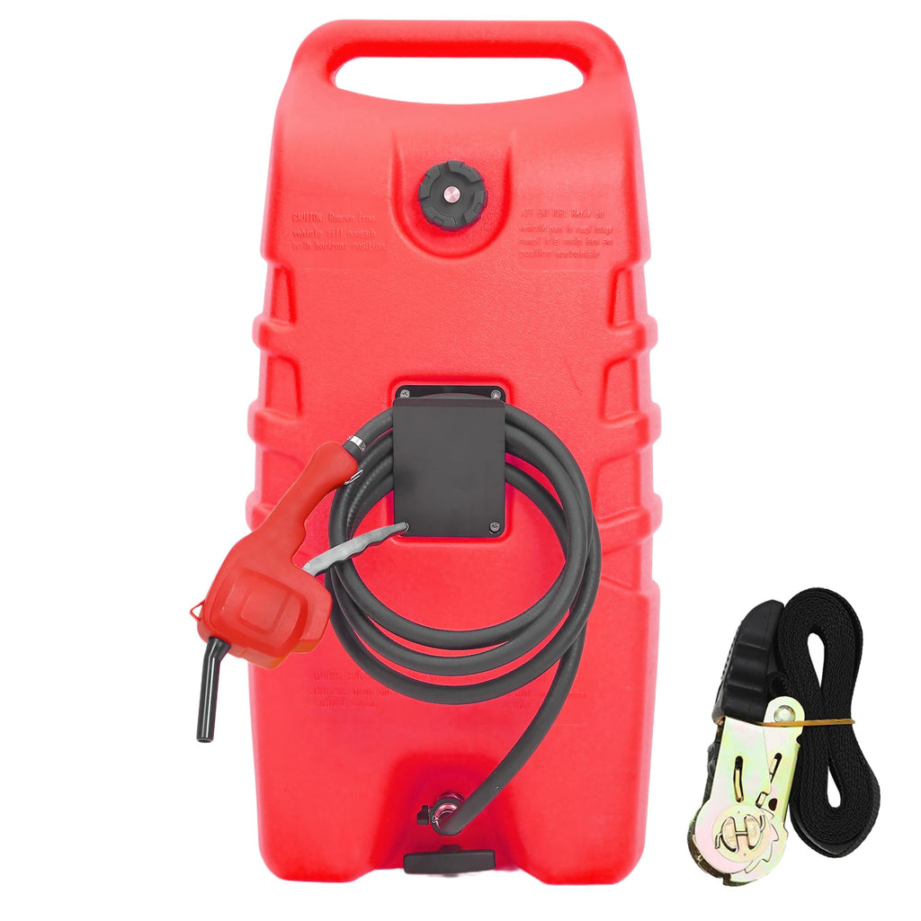 Garvee 14 Gallon Fuel Caddy Portable Gas Can Fuel Tank with Siphon Pump and 10ft Hose for Cars ATVs Lawn Mowers Boats, UV-Resistant, On-Wheels, Yellow