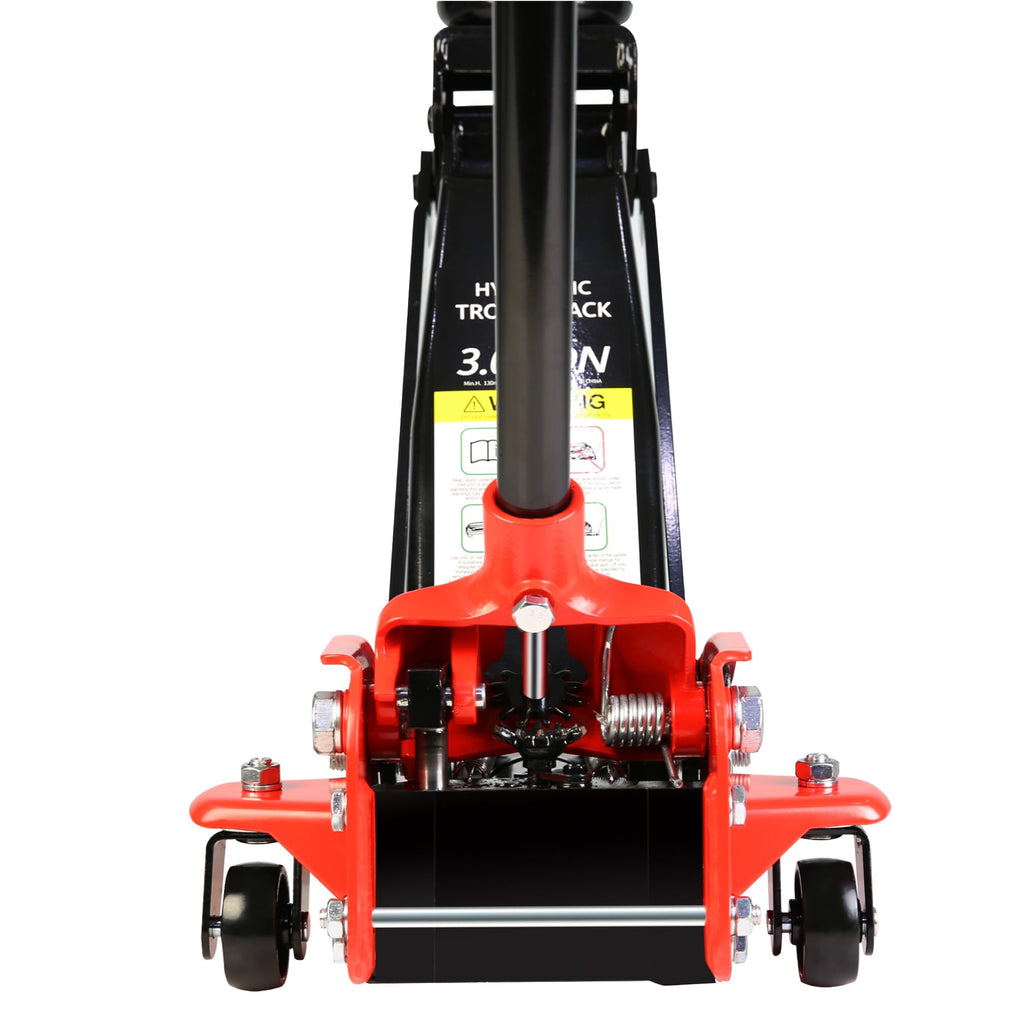 Garvee 3 Ton Hydraulic Trolley Floor Jack Heavy-Duty Steel Racing Floor Jack 5.1"-20" Lifting Range Black