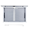 Garvee 36"W x 36"H Concession Window - Aluminum Alloy Food Truck Service Window with Sliding Screens, Awning Door, Hydraulic Lift, and Locking Mechanism for Catering (Glass Not Included)