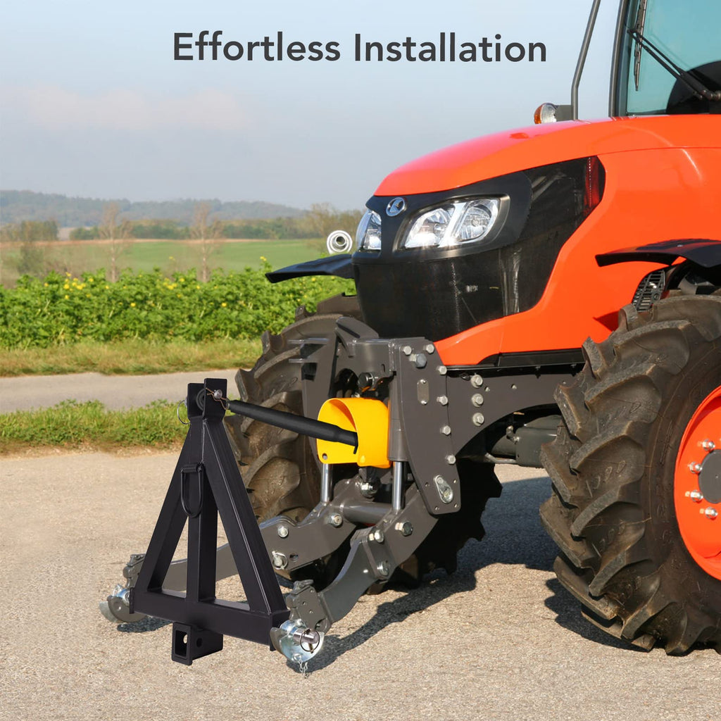 Garvee 3 Point 2" Receiver Trailer Hitch Category 1 Tractor Tow Drawbar Adapter for BX Kubota, John Deere, LM25H WLM Tractor, NorTrac, Kioti, Yanmar, Cat