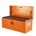 Garvee 30"x15"x15" Black Steel Truck Bed Tool Box, Trailer Tongue Storage Organizer Chest, for Truck Bed, RV, Trailer, Orange