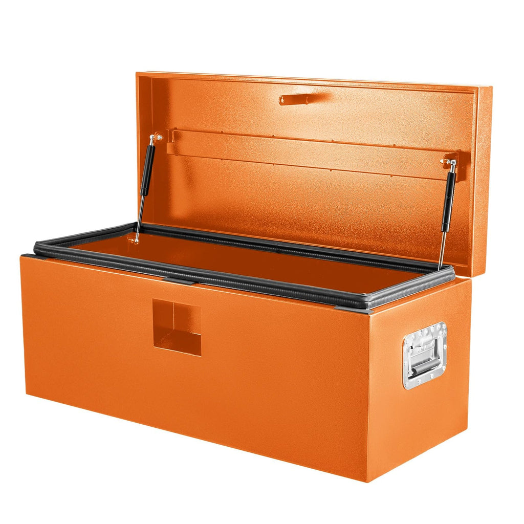 Garvee Black Steel Truck Bed Tool Box, Trailer Tongue Box, Truck Storage Organizer Tool Chest for Truck Bed, RV, Trailer, 48"x15"x15", Orange