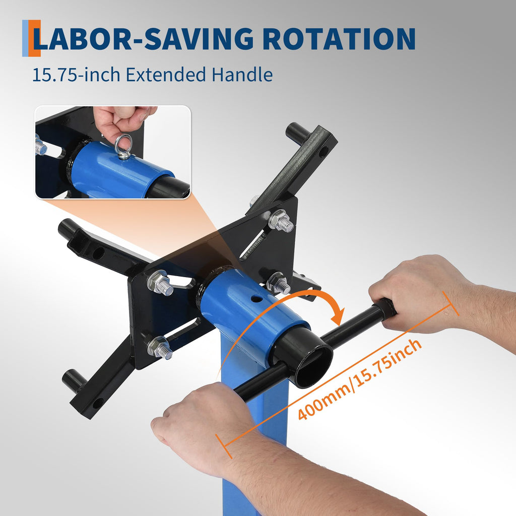 Garvee Engine Stand 2000 LBS Rotating Motor Stand with 360° Rotating Head, Adjustable Arms, Casters for Vehicle Maintenance, Durable Steel, Black