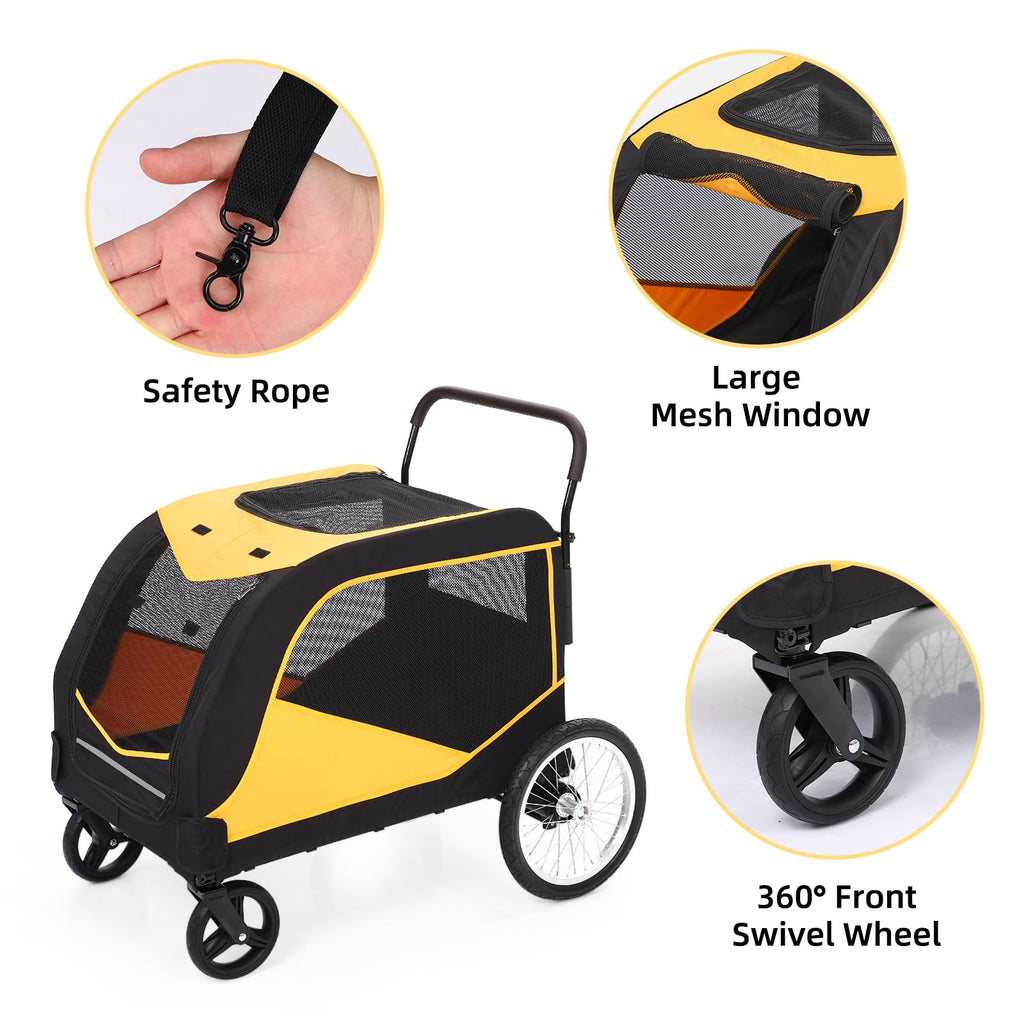 Garvee Dog Stroller for Large Pet Jogger Stroller with 4 Wheel