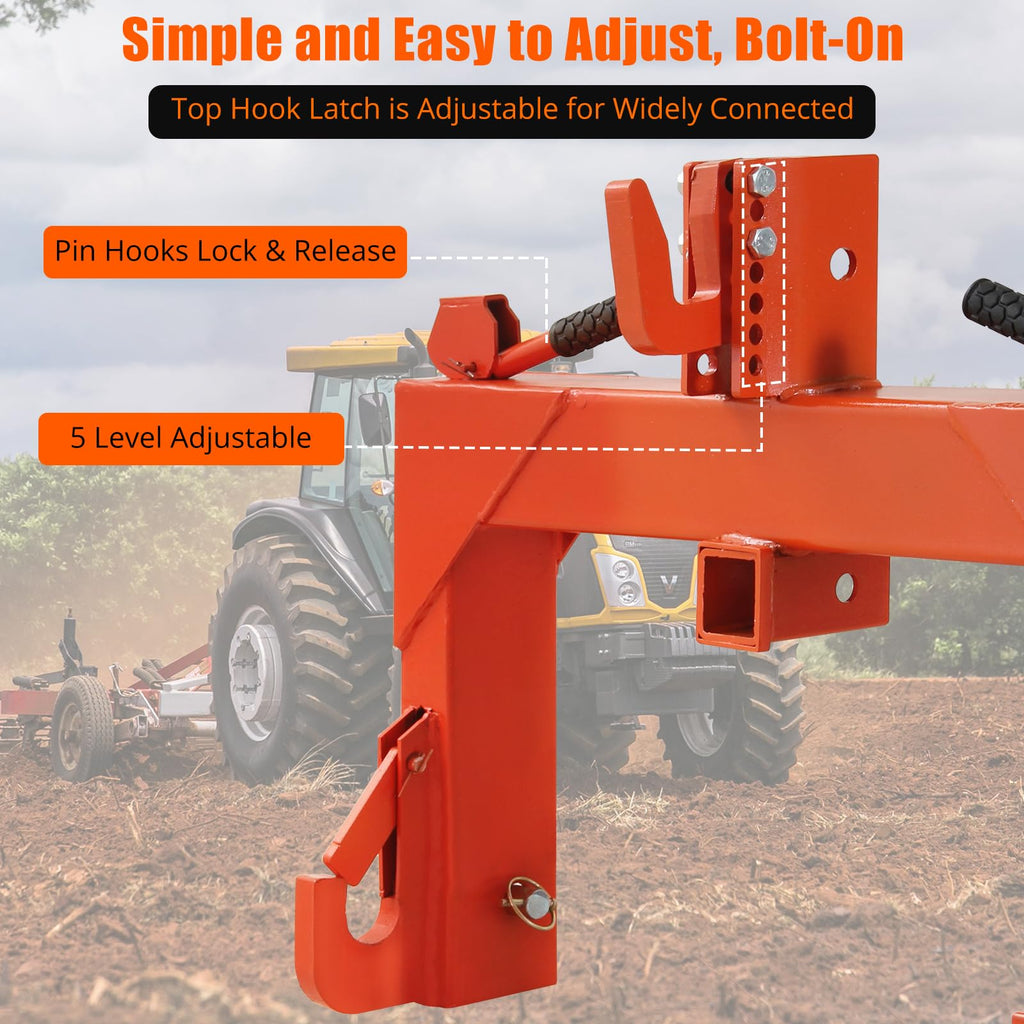 Garvee 3 Point Quick Hitch 3000 LBS Lifting Capacity Tractor - Orange