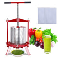 Garvee Manual Fruit Wine Press 3.69 Gal, Stainless Steel Fruit and Wine Press with T-Handle, Stable Triangular Structure, Wine Making Press for Outdoor, Kitchen
