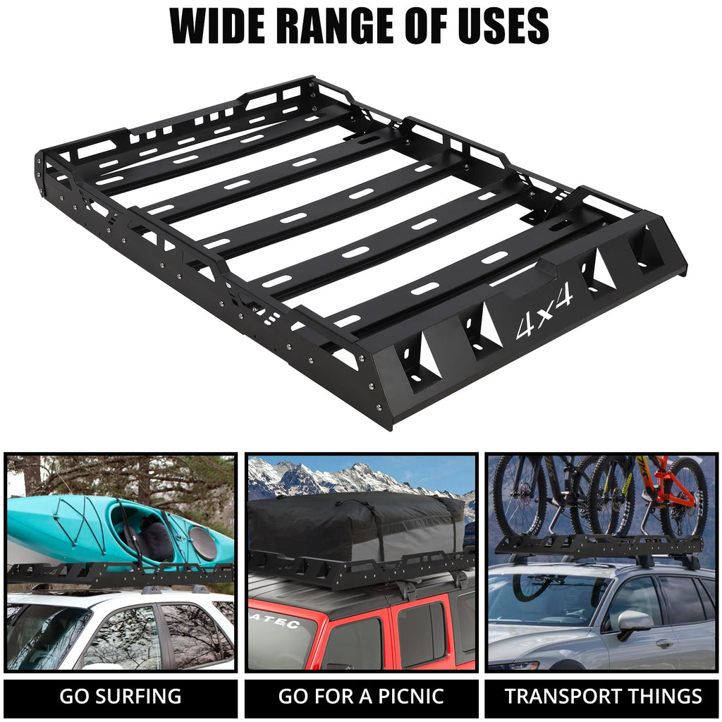 Garvee Roof Rack Basket Heavy Duty 220Lbs Capacity Anti-Rust Coating SUV Truck Cars