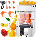 Garvee Commercial Automatic Juicer Machine 120W (110V) – High-Speed 30 Oranges/Min, Detachable Filter & Peel Bins, SUS304/PP for Cafes/Gyms