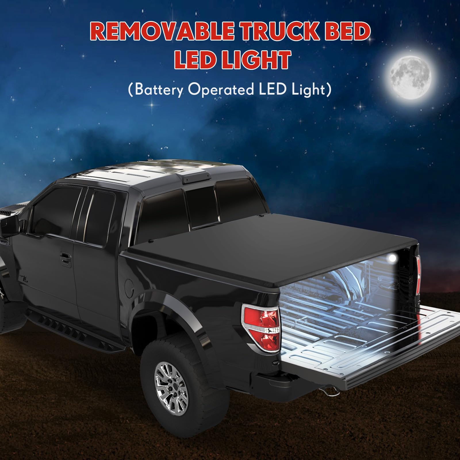 Garvee Soft Tri-fold Truck Bed Tonneau Cover Compatible with 2009-2014 Ford F150 Styleside 5.5ft Bed