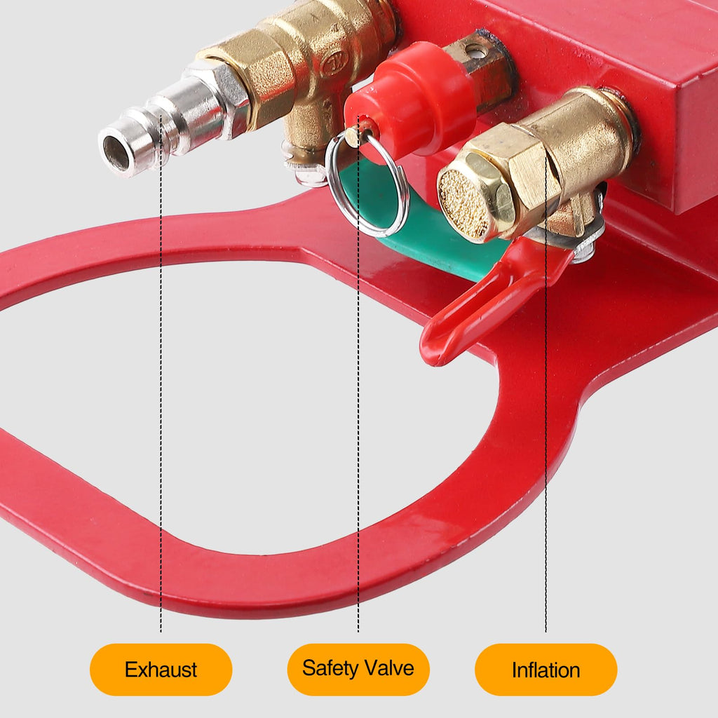 Garvee Air Jack 3 Ton Pneumatic Jack Adjustable Handle 17.7" Red Heavy Duty Car Lift