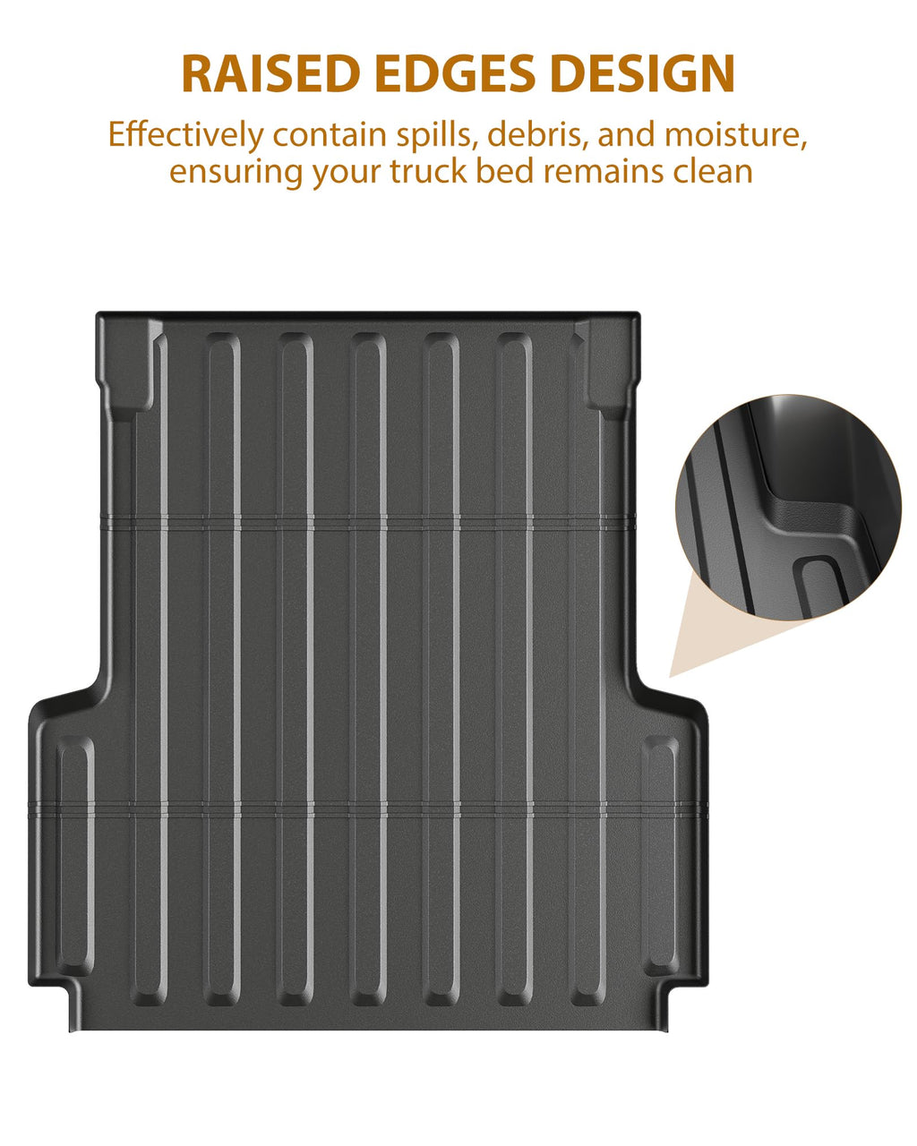 Garvee Truck Bed Mat for 2020-2024 Chevy Silverado/GMC Sierra 2500 3500HD 6.8FT Bed, Custom Fit TPE All Weather Pickup Truck Bed Liner Accessories