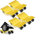 Garvee 4 Pack Car Dollies with Tow Hooks, 8000LBS Capacity Car Dolly with Thickened Handles & Sidebar, Car Wheel Dolly with Security Lock, Car Dolly Set of 4 for Moving Cars, Trucks & Vehicles