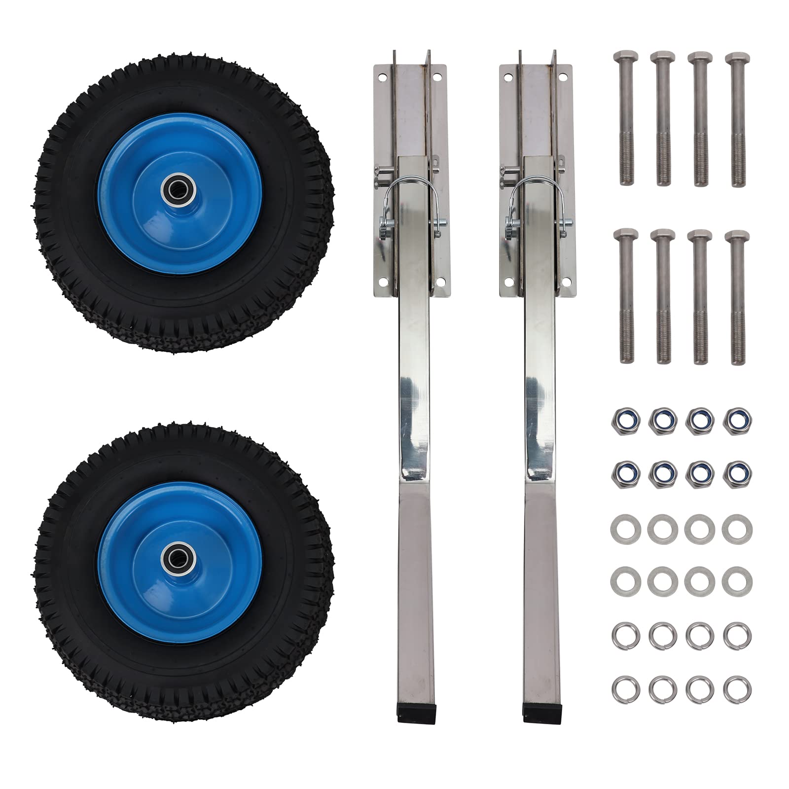 Garvee 500LBS Boat Launching Wheel, 2Pcs Boat Transom Launching Wheel with 12 Inch Wheels Set for Inflatable Boat & Aluminum Boat