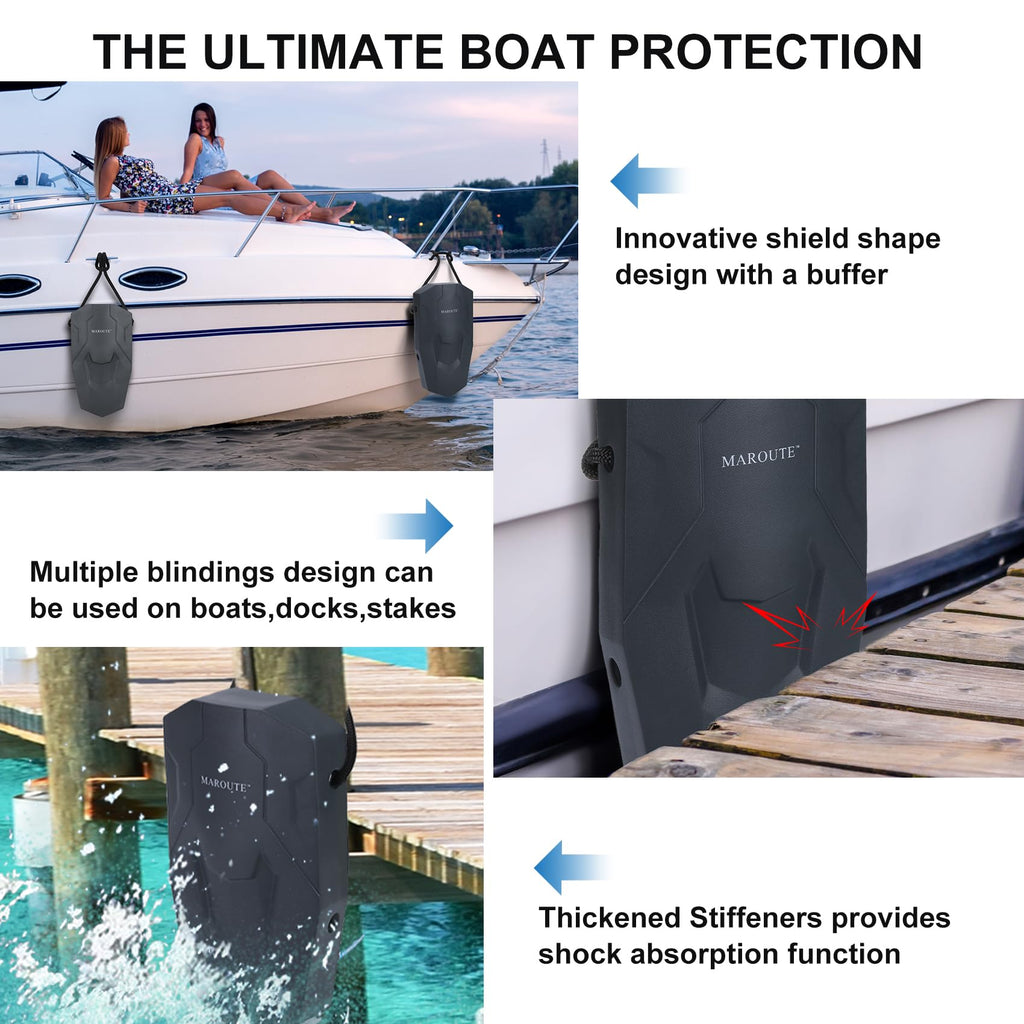 Garvee Boat Fenders UV-Resistant, Easy Install for Bass Boat, Jon Boat, Dock
