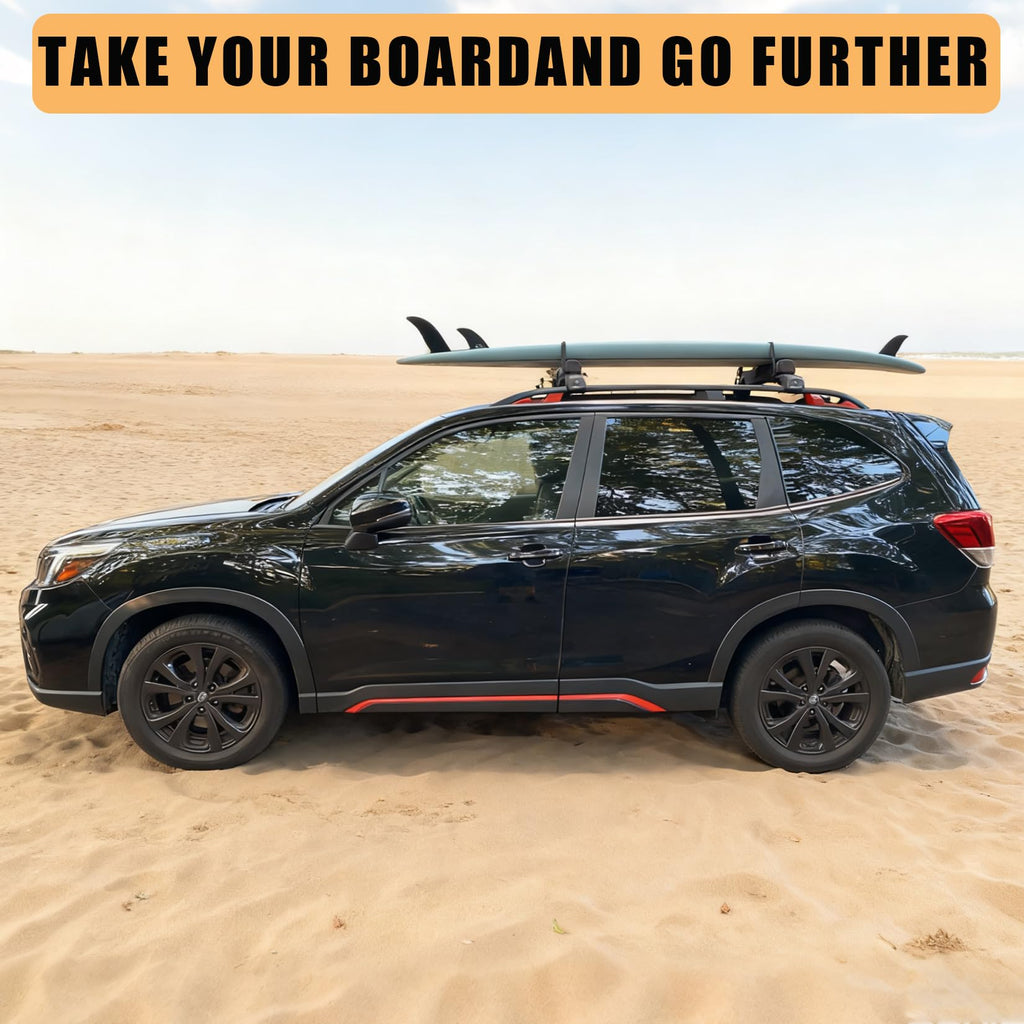 Garvee 30.5 Inch Soft Roof Rack Pads - Protective Water-Resistant Pads for Crossbars, Universal Fit, Black