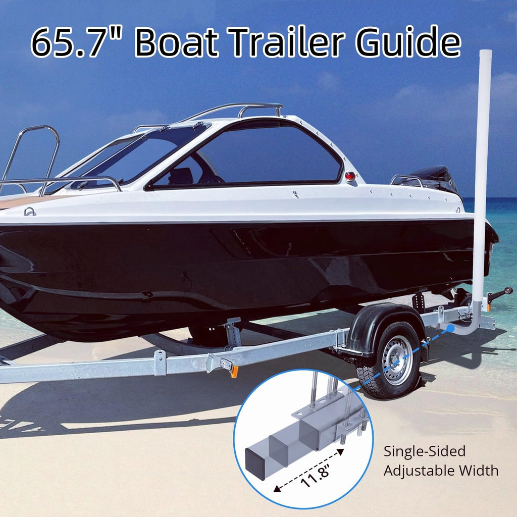 Garvee 60" Boat Trailer Guide, Adjustable Design, Rustproof Steel, PVC Pipes without Light