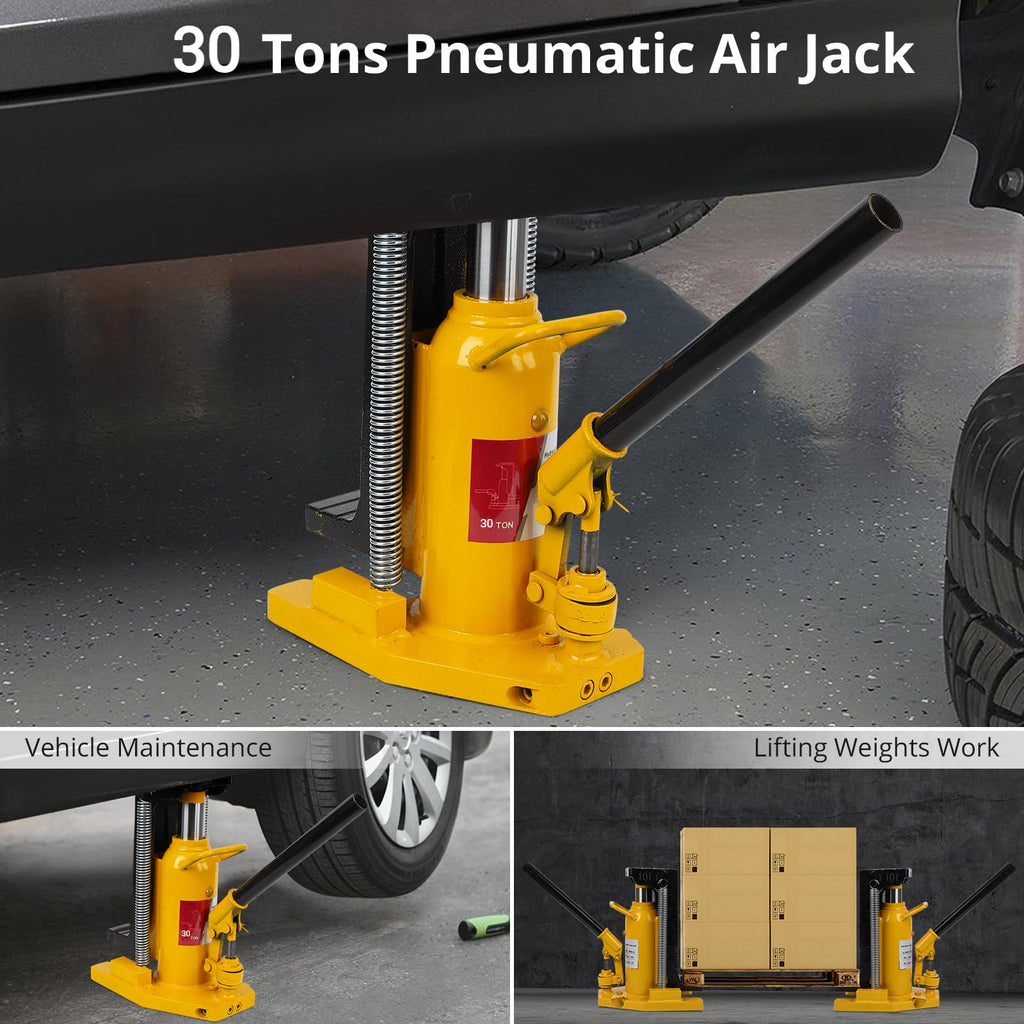 Garvee 30Ton Hydraulic Toe Jack, Floor Lift with Manual Hand Pump