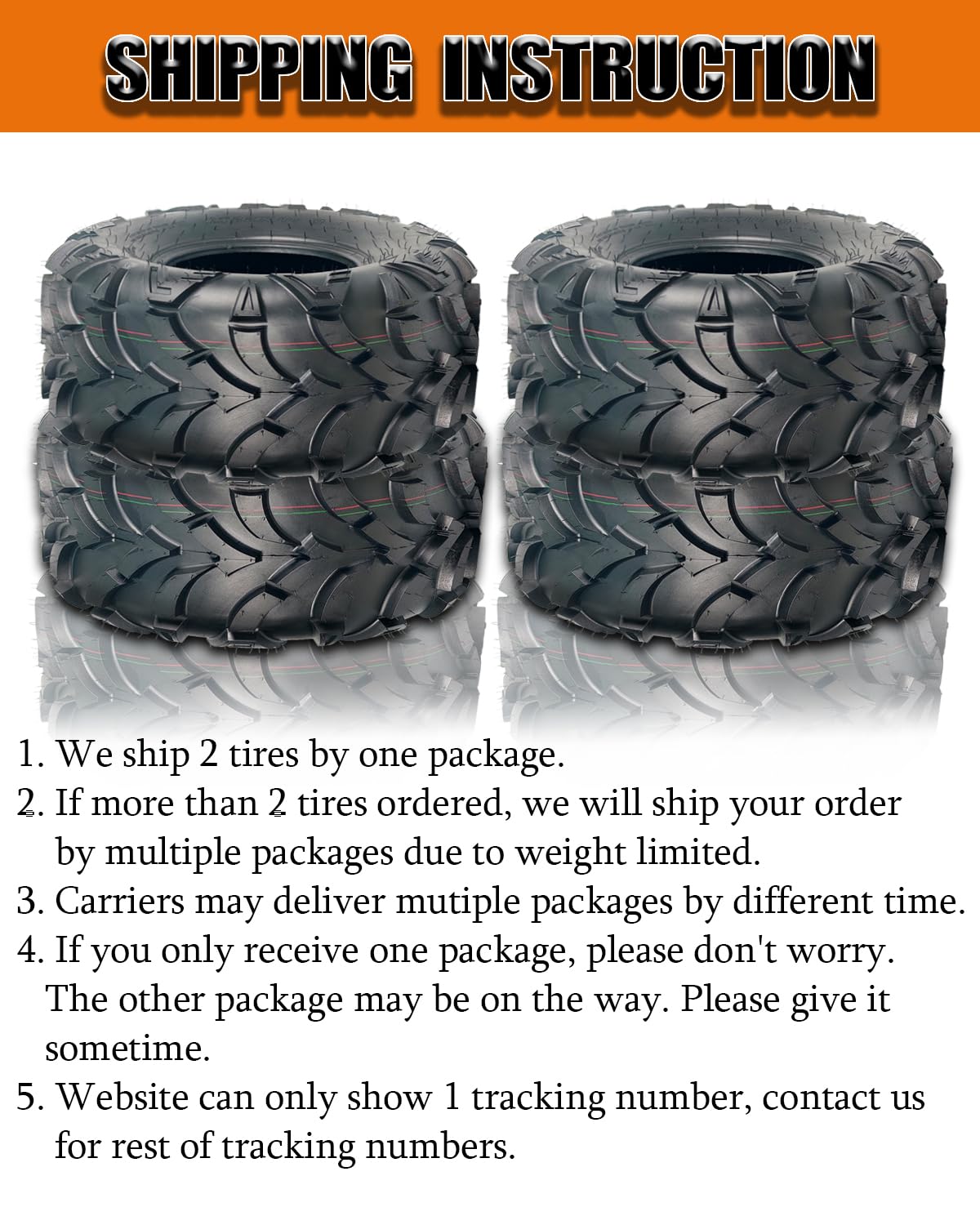 Garvee 22x10-9 ATV Tires 2-Pack Rear 4PR All Terrain Trail Sand Tubeless Reinforced Sidewall