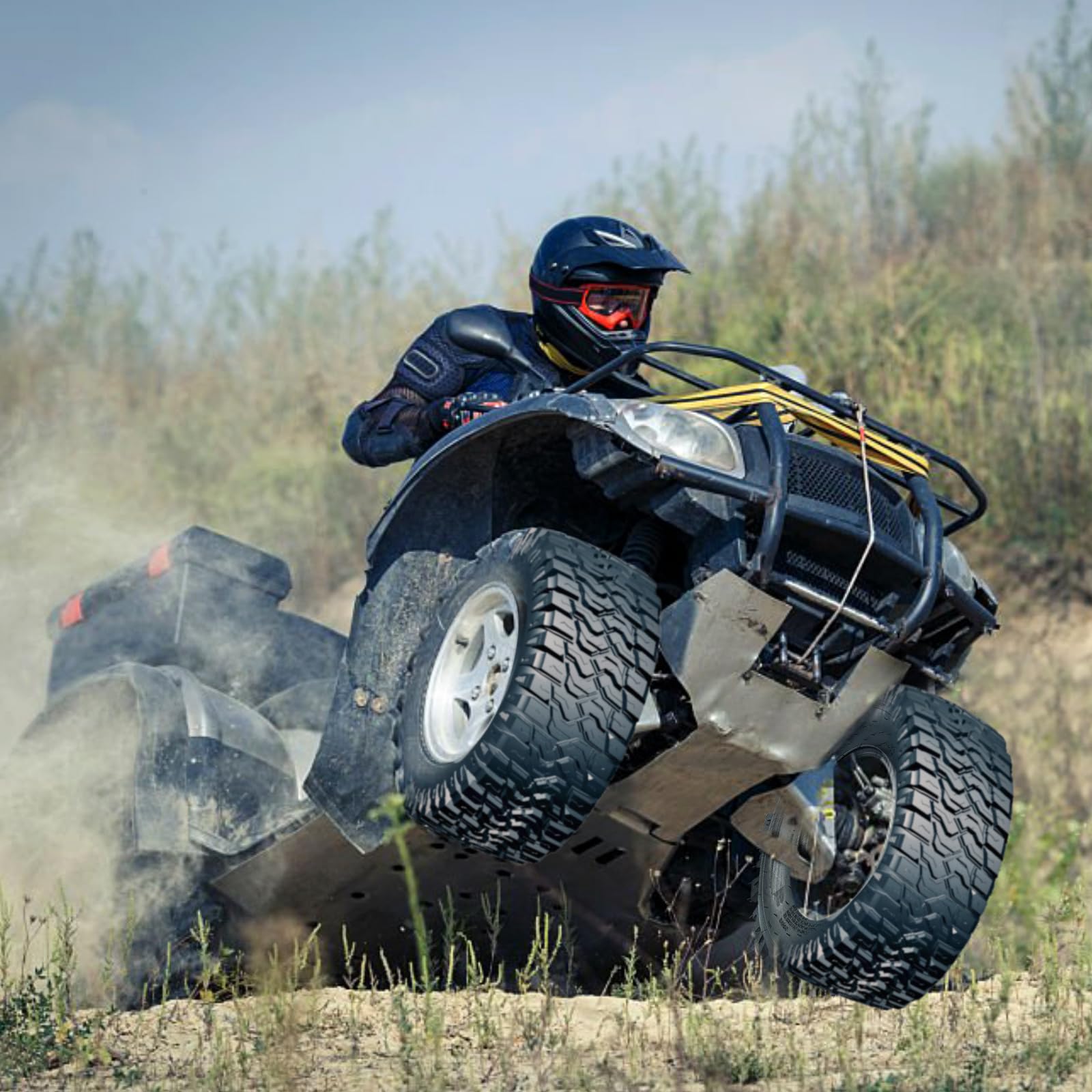 Garvee 24x8-12 ATV Tires 2 Pack 6PR Tubeless All Terrain Tires for Trail Desert Mud Dirt Sand 24x8-12 Black