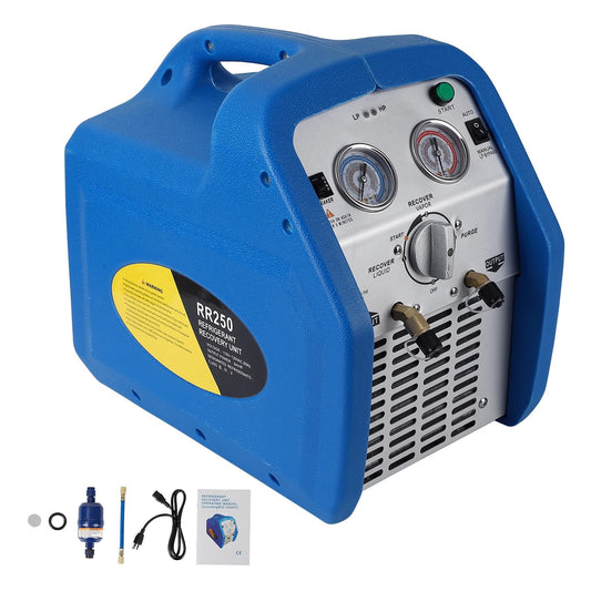 Garvee 110-120V Ac 60Hz 3/4 Horsepower Single Cylinder Portable Refrigerant Recovery Machine,Blue