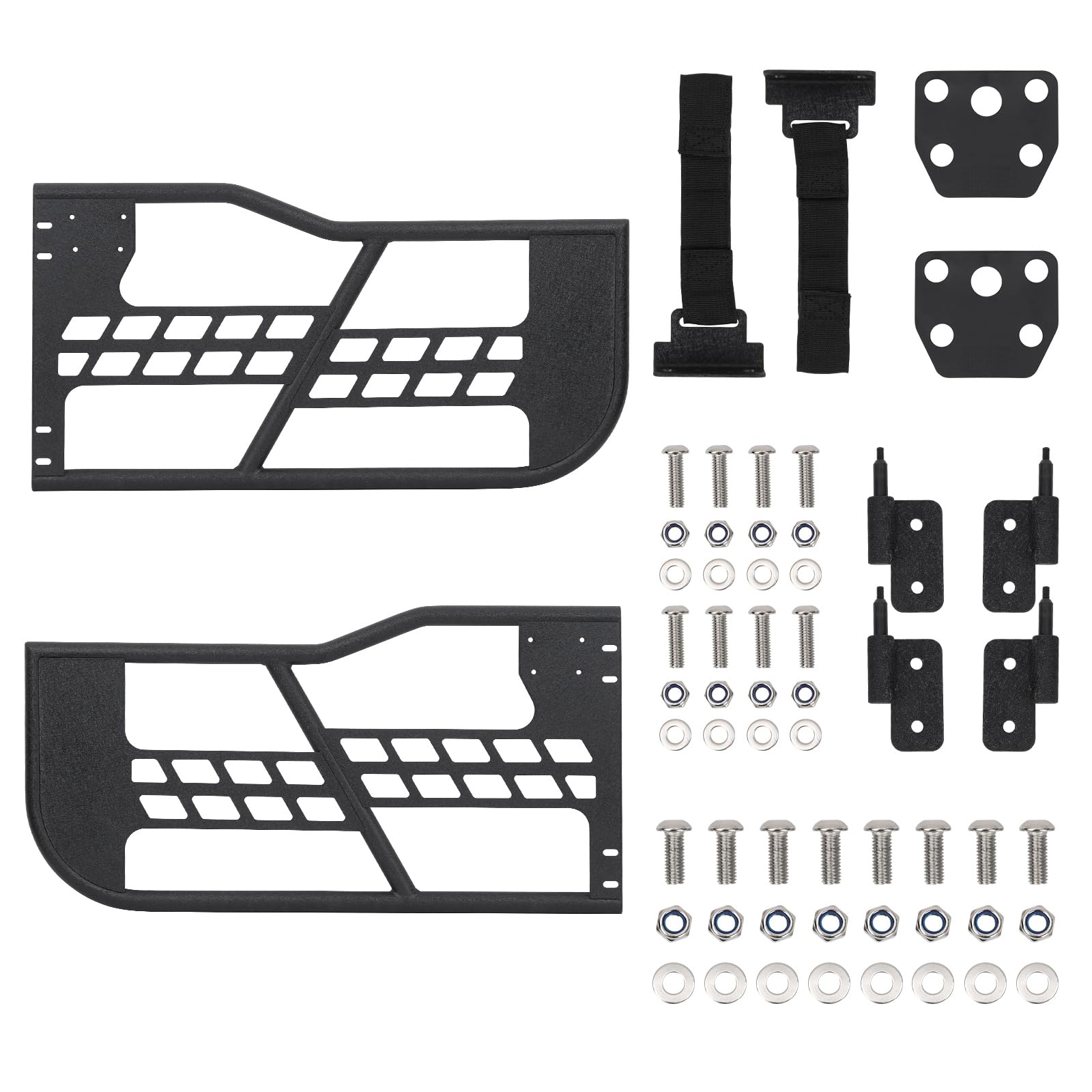 Garvee Off-Road Tubular Trail Doors Compatible with Jeep Wrangler TJ 1997-2006 - Set of 2 Tube Half Doors for Offroad Adventure