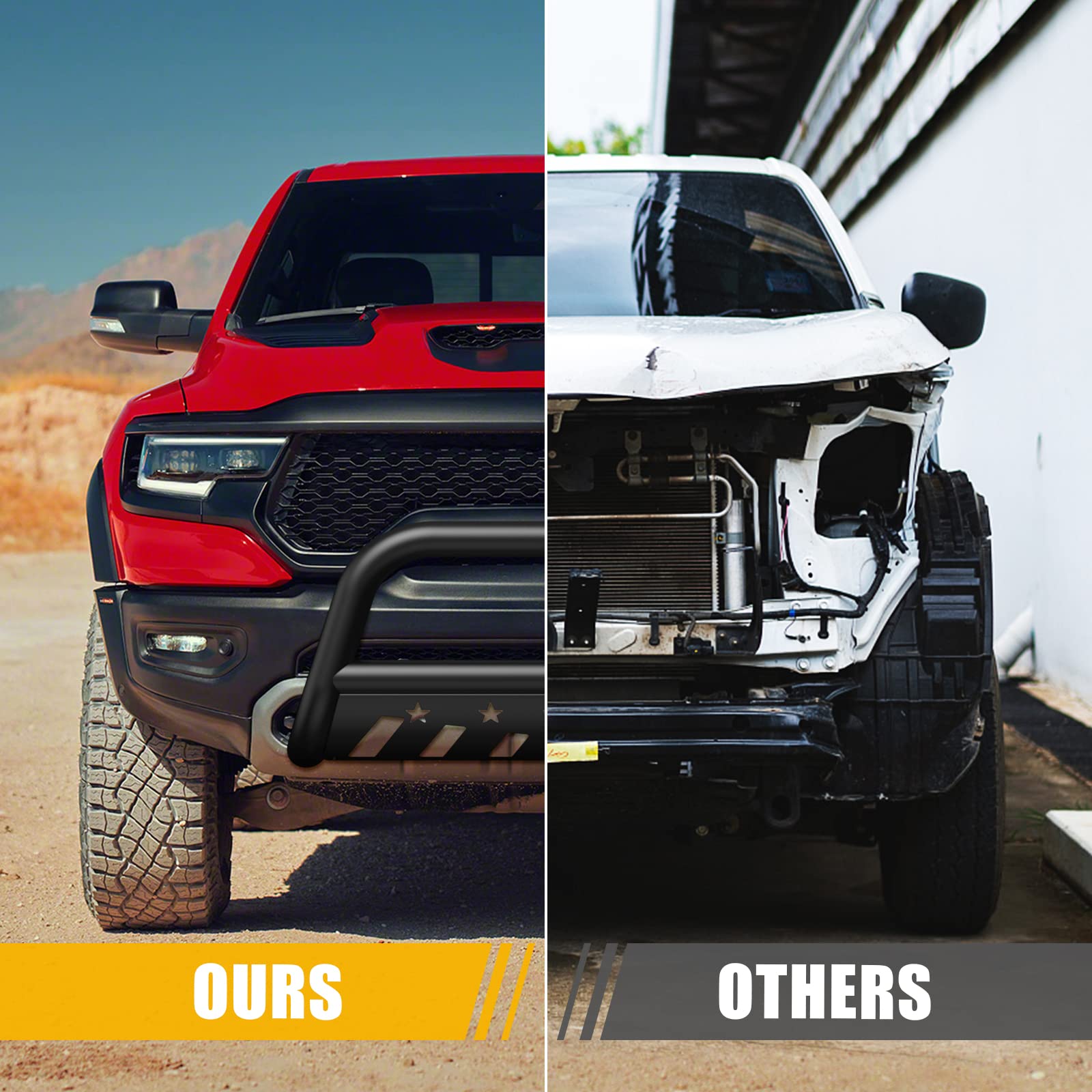 Garvee 2005-2015 Tacoma Bull Bar with Skid Plate, Front Bumper Guard