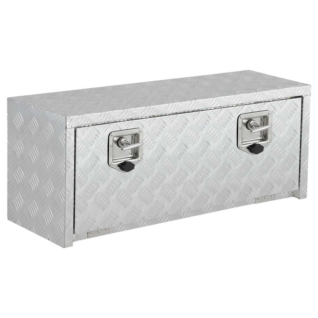 Garvee 36 Inch Heavy Duty Aluminum Tool Underbody Box, Waterproof Truck Storage Organizer for Pick Up Truck Bed, RV Trailer, Silver