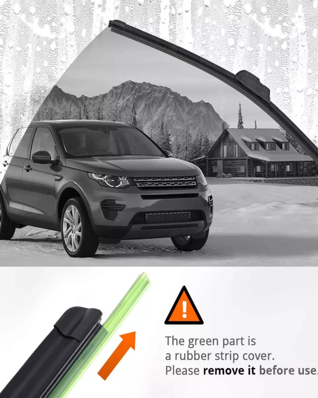 Garvee 24" + 18" Wiper Blades,Premium All-Seasons Durable Stable And Quiet OEM Quality J&U hook Front Windshield Wipers (2 Pack)