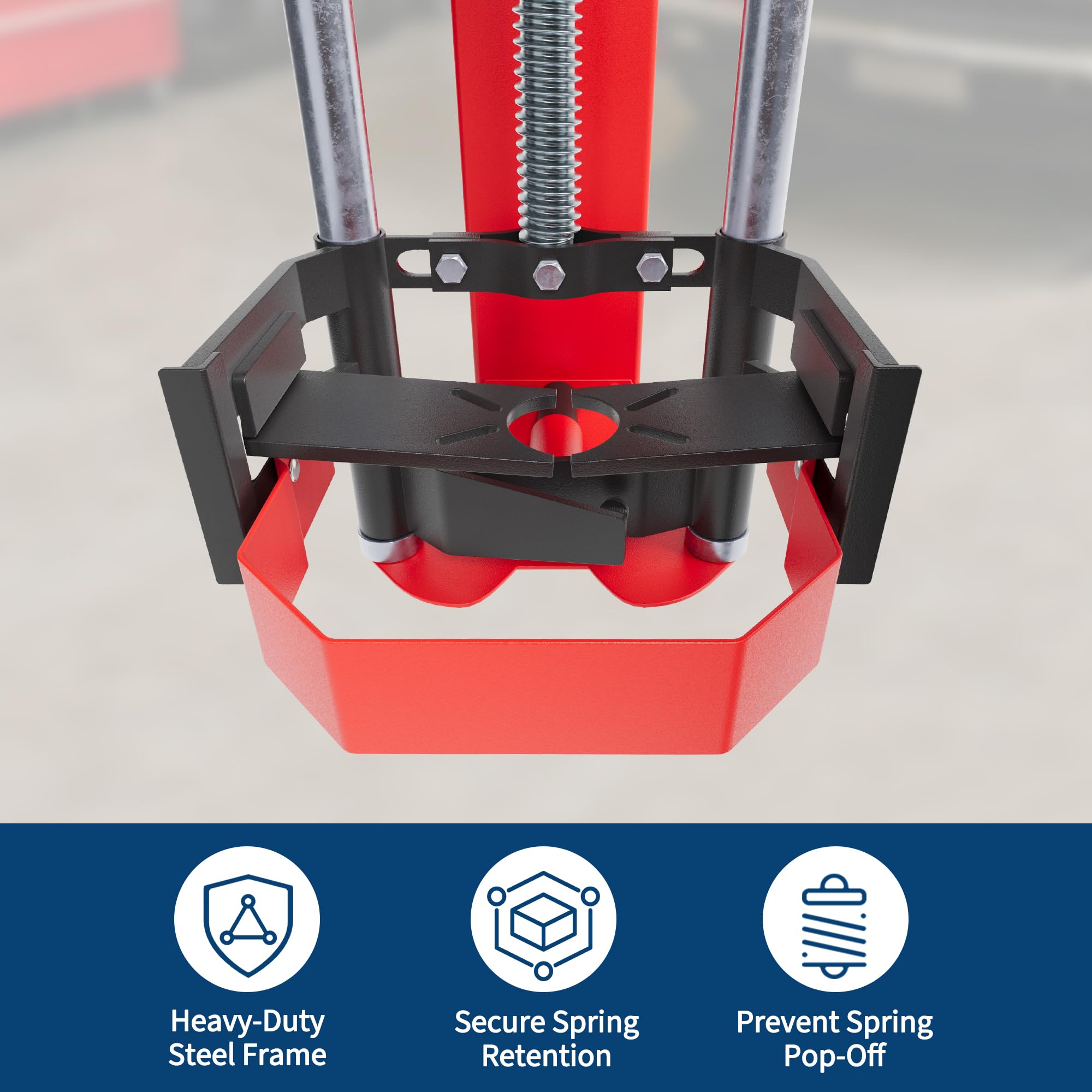 Garvee Heavy Duty Strut Spring Compressor Tool 3000LBS Capacity Safety Shield Universal Fit Trucks SUVs 3.5"-11.5" Range