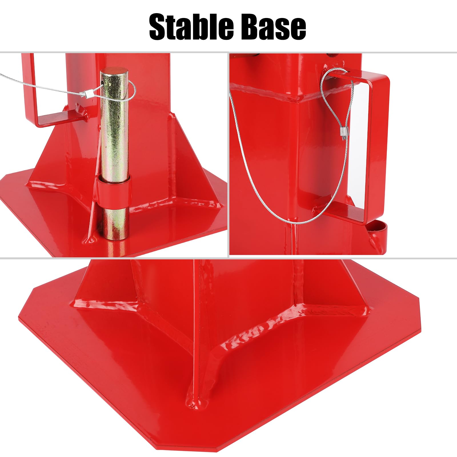 Garvee Heavy-Duty Pipe Jack Stand, 11 -18 Inch Adjustable Folding Pipe Stand, Ideal for Welding, Automotive, and Construction Projects - 12T