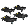 Garvee Car Wheel Dolly Set of 4 with Heavy Duty 3.5 in Steel Wheels for Moving Cars, 24x15 in, Black