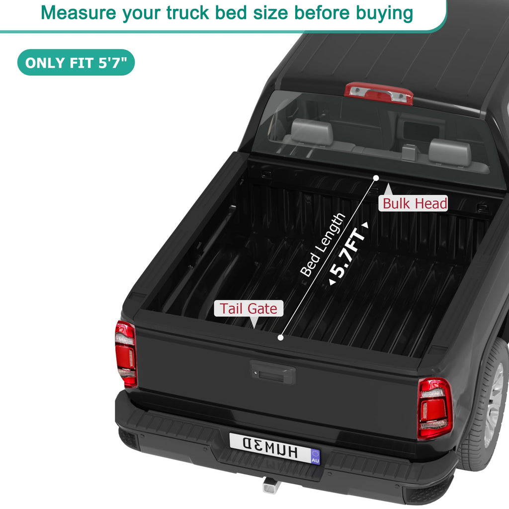 Garvee Soft Tri-Fold Truck Bed Tonneau Cover Compatible with 2009-2024 Dodge Ram 1500(Classic&New), Fleetside 5.7 ft Bed Without Rambox