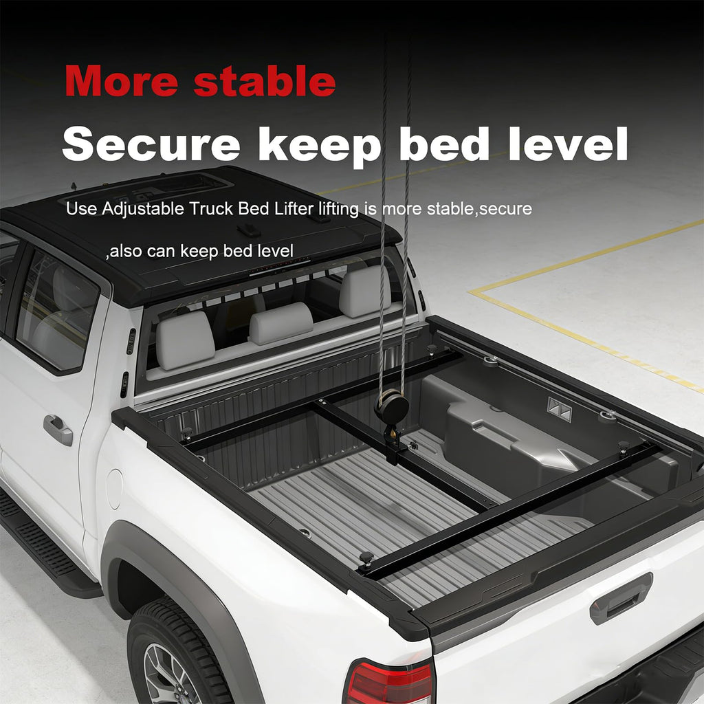 Garvee Truck Bed Lifter Box, Heavy-Duty Lift Support for Pickup Trucks, 800 lbs Weight Capacity, Ideal for Truck Beds, Black