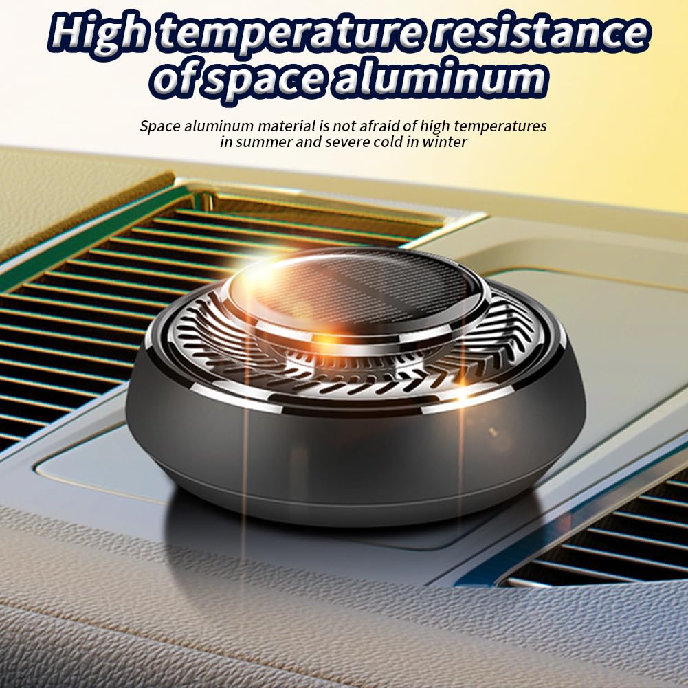 Garvee Car Air Freshener Solar Automatic Rotation Essential Oil Diffuser Blue For Office And Home
